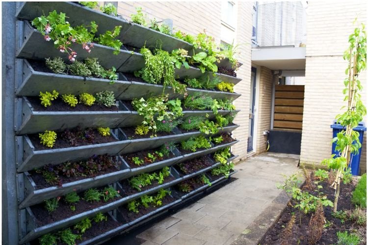 Incorporate Vertical Planters for Space Efficiency