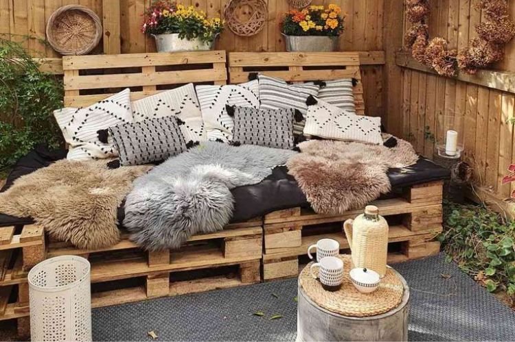 Repurpose Old Pallets into Patio Furniture