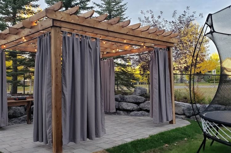 Install DIY Curtain Rods for Outdoor Drapes