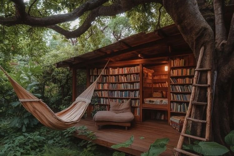 Tree House with Reading Nook for Quiet Time